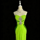 Charming Prom Dress Lime Green Sweetheart Pleated Formal Dress Evening Dresses Wedding Guest Dress      D4664