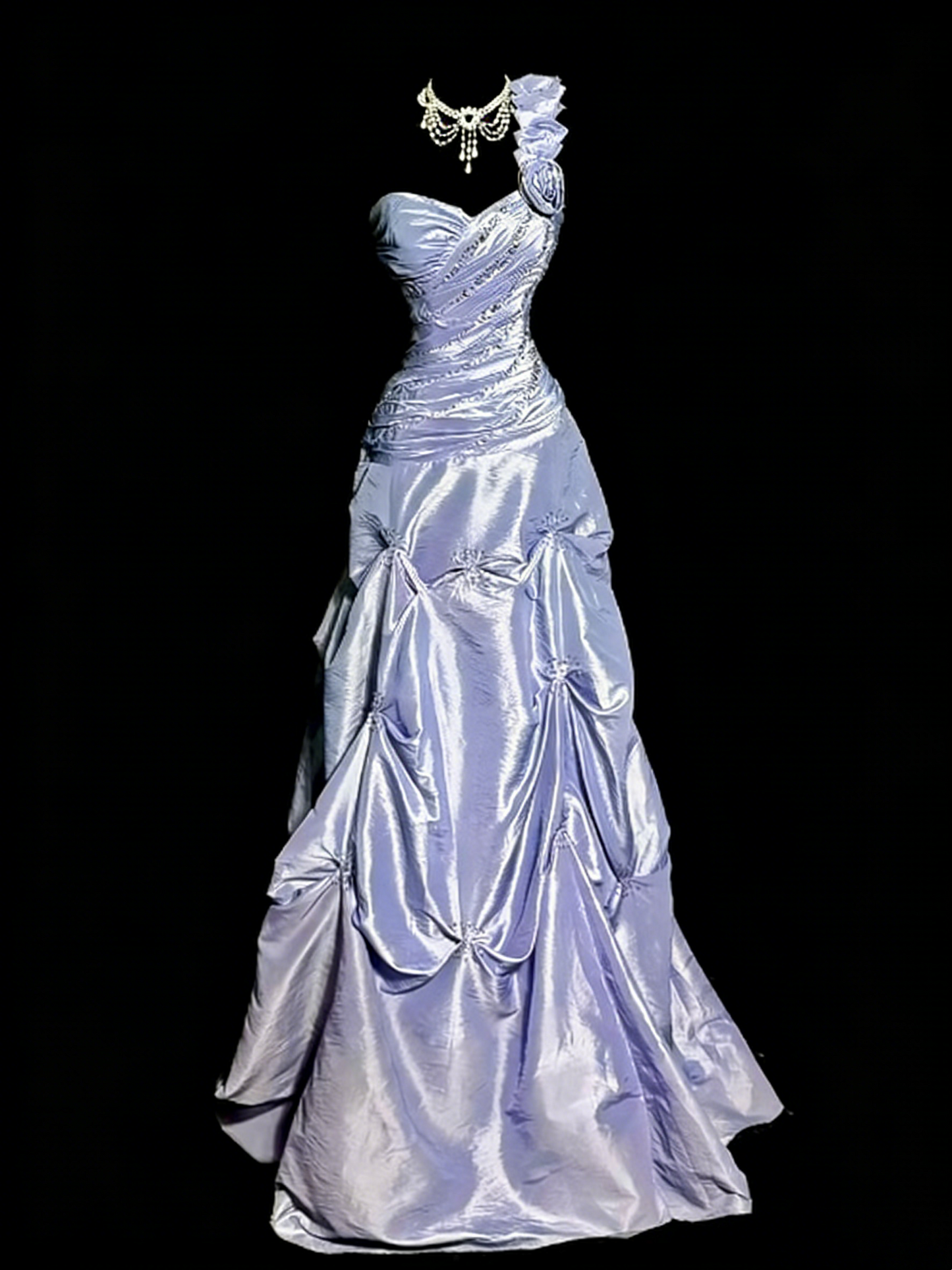 Glänzendes Ballkleid mit herzförmigem Pailletten-Meerjungfrauen-Abendkleid, Galakleid, Geburtstagspartykleid, D3415