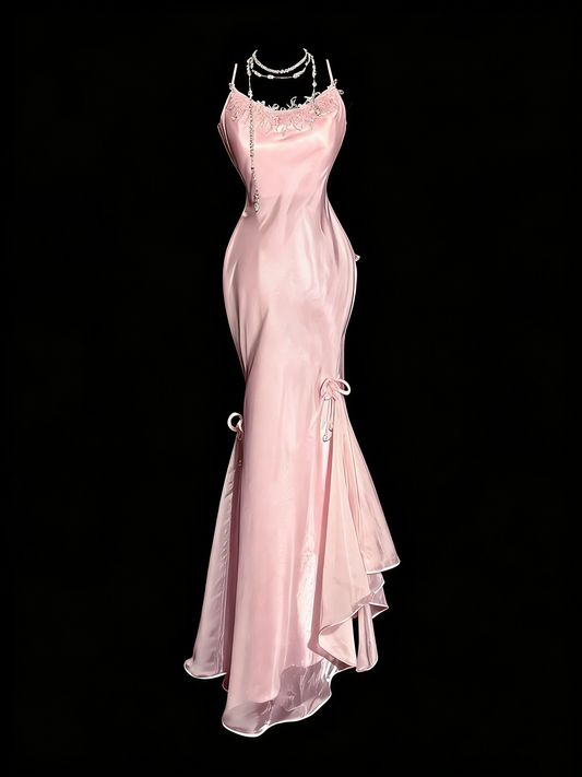 Glänzendes Ballkleid mit herzförmigem Pailletten-Meerjungfrauen-Abendkleid, Galakleid, Geburtstagspartykleid, D3415