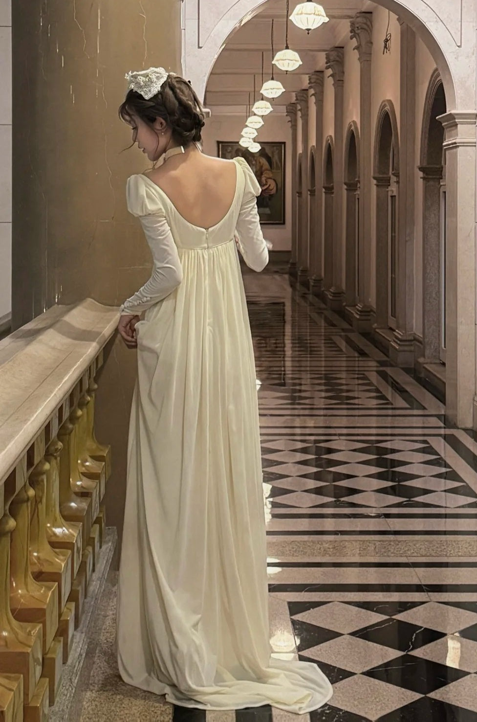 Charming Wedding Dress A Line Square Neck Wedding Dress  D4685