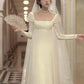 Charming Wedding Dress A Line Square Neck Wedding Dress  D4685
