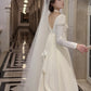 Charming Wedding Dress A Line Square Neck Wedding Dress  D4685