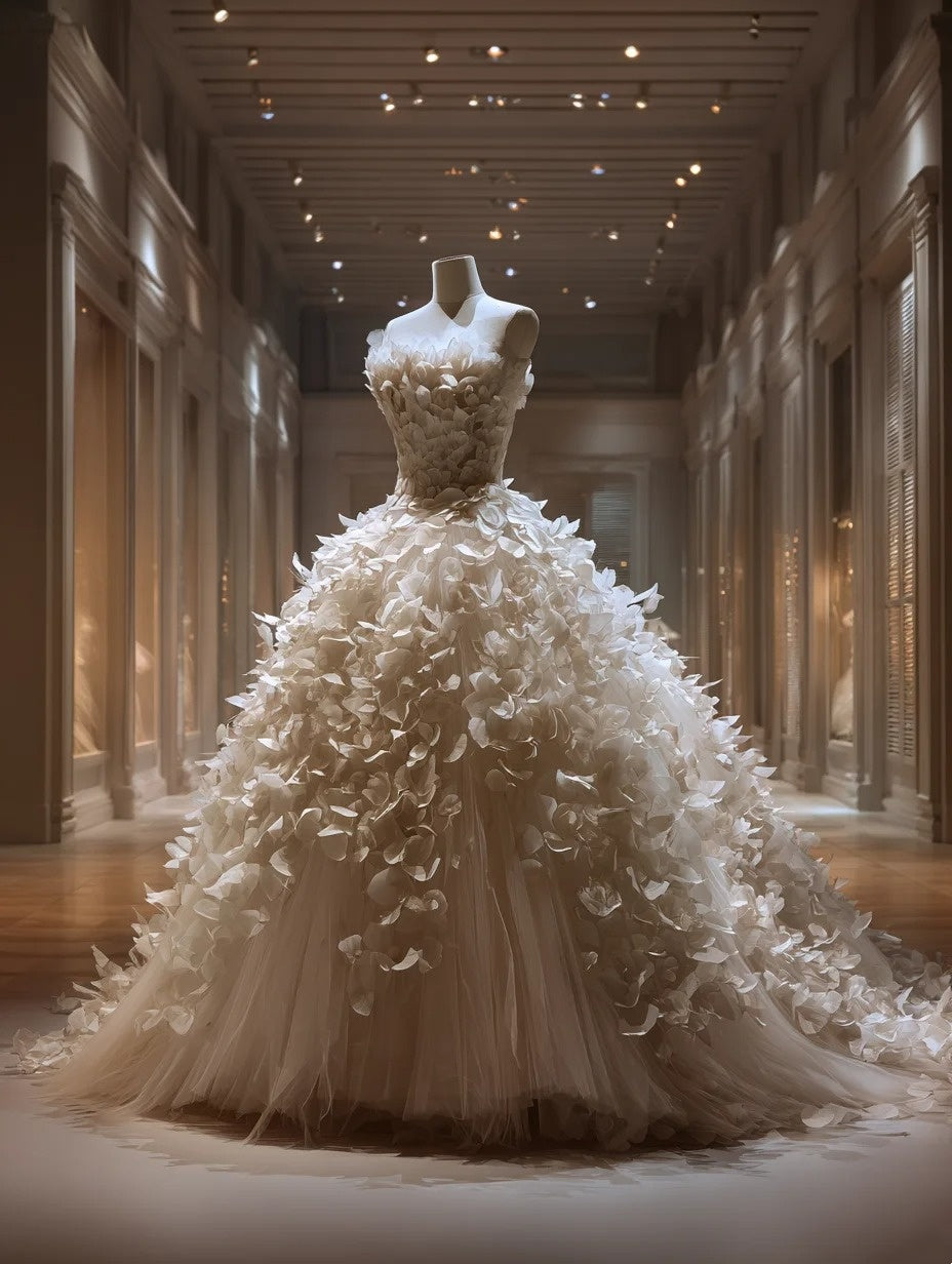 Atemberaubendes hellblaues Abendkleid aus plissiertem Tüll mit V-Ausschnitt, ideal für Quinceañera und Ball (Modell D4654)