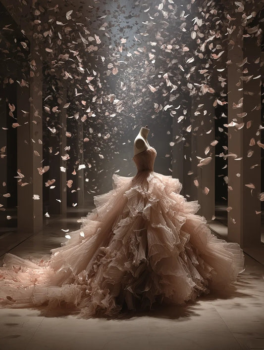 Atemberaubendes hellblaues Abendkleid aus plissiertem Tüll mit V-Ausschnitt, ideal für Quinceañera und Ball (Modell D4654)