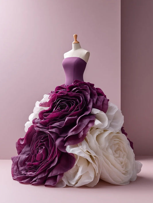 Atemberaubendes hellblaues Abendkleid aus plissiertem Tüll mit V-Ausschnitt, ideal für Quinceañera und Ball (Modell D4654)