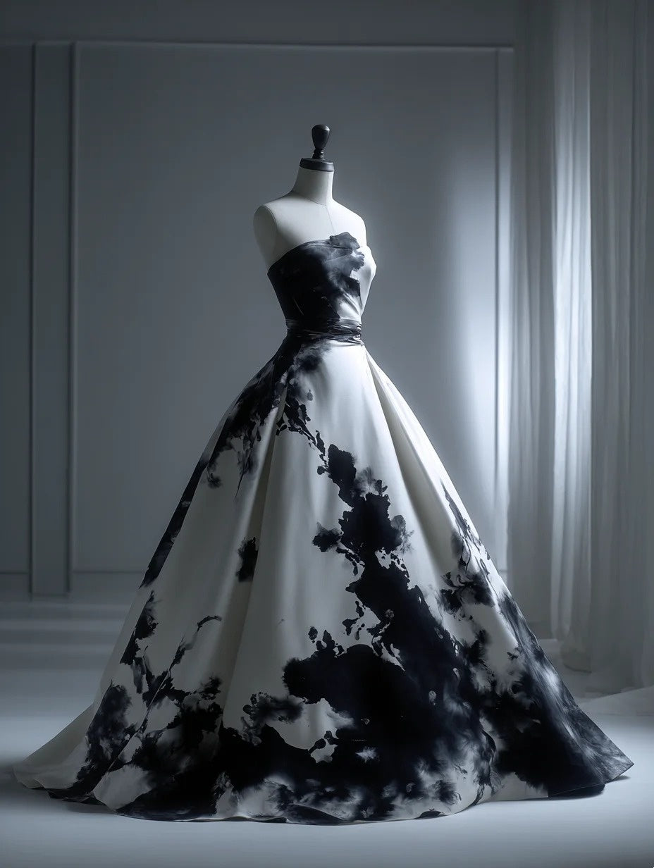 Charming Ball Gown Strapless Prom Dresses Evening Gala Gown Quinceanera Dress       D4708