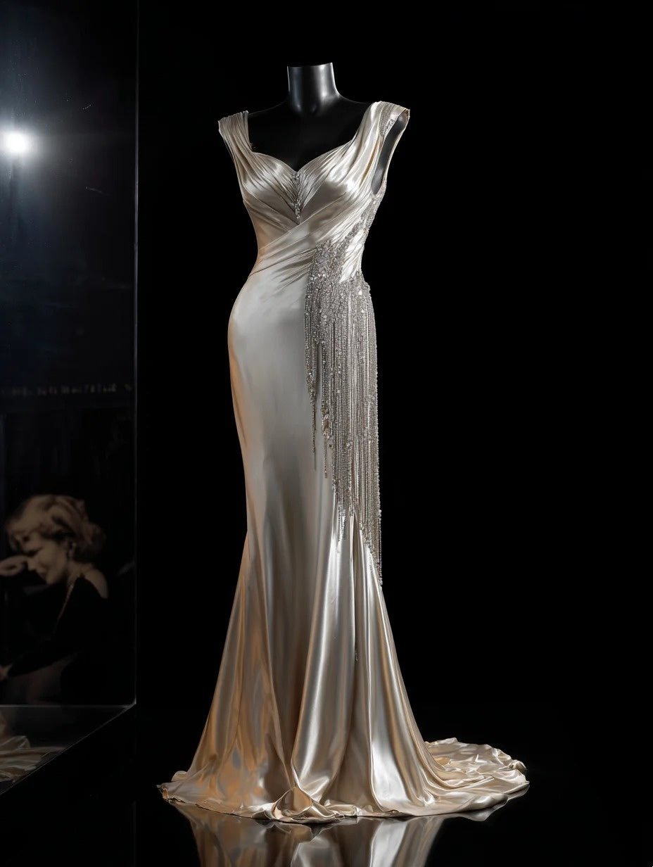 Gorgeous Satin Prom Dress Sweetheart Beading Pleated Mermaid Formal Dresses Evening Dress Gala Gown  D4713