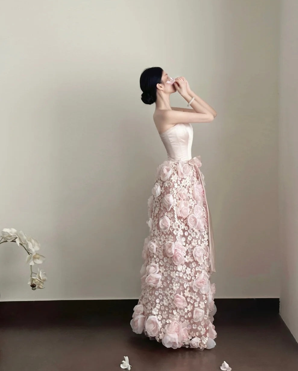 Glänzendes Ballkleid mit herzförmigem Pailletten-Meerjungfrauen-Abendkleid, Galakleid, Geburtstagspartykleid, D3415