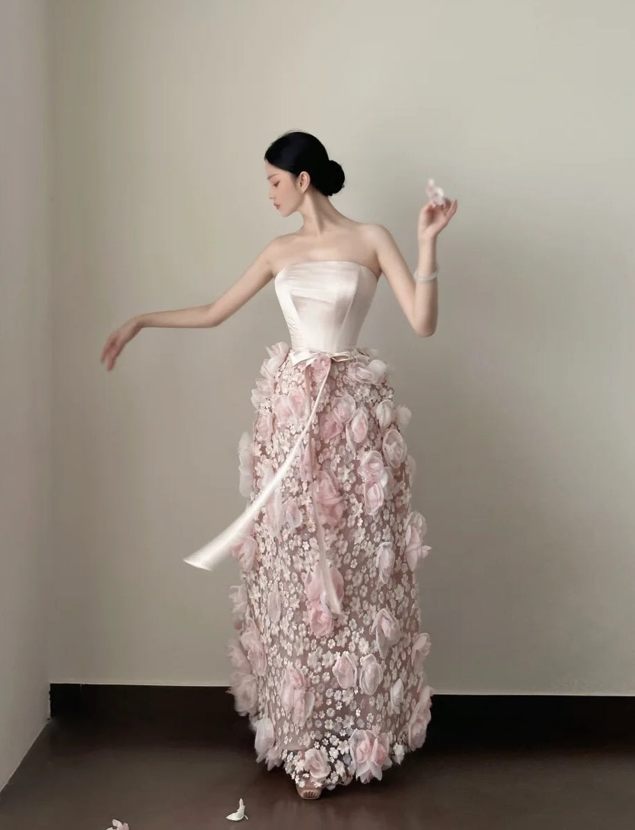 Glänzendes Ballkleid mit herzförmigem Pailletten-Meerjungfrauen-Abendkleid, Galakleid, Geburtstagspartykleid, D3415