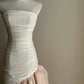 New Arrival Prom Dress Strapless Pleated Mermaid Formal Dresses Gala Gown Evening Dress  D4722