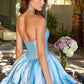 Unique Homecoming Dress V Neck Pleated Flower Back to School Outfits Party Dress  D7740