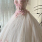 Gorgeous Ball Gown Crew Neck Pleated Tulle Prom Dresses Evening Gala Gown Quinceanera Dress       D4738