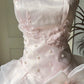 Chic Ball Gown Light Pink Strapless Pleated Prom Dresses Evening Gala Gown Quinceanera Dress       D4743