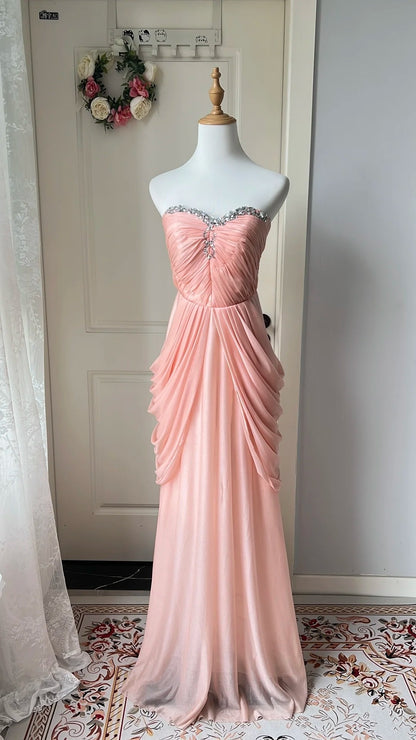 Robe de bal brillante à paillettes et col en cœur, robe de soirée sirène, robe de gala, robe de fête d'anniversaire, D3415