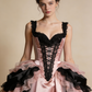 Stunning Ball Gown Black Pink Sweetheart Pleated Prom Dresses 17th Dress Evening Gala Gown      D4836