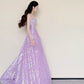 Sparking Prom Dress Light Purple Spaghetti Straps Gala Dress Evening Gown Birthday Party Outfits    D4853