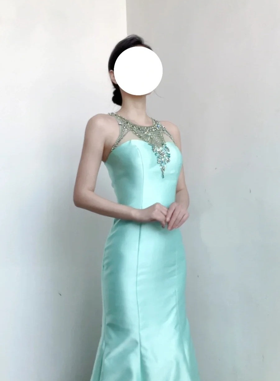 Robe de bal brillante à paillettes et col en cœur, robe de soirée sirène, robe de gala, robe de fête d'anniversaire, D3415