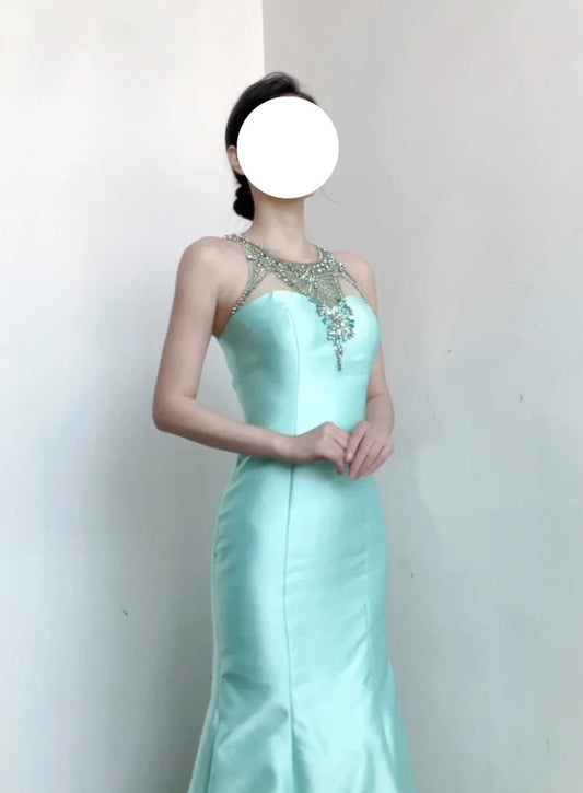 Charming Prom Dress Crew Neck Mermaid Gala Evening Gown Dress Birthday Party Outfits    D4875