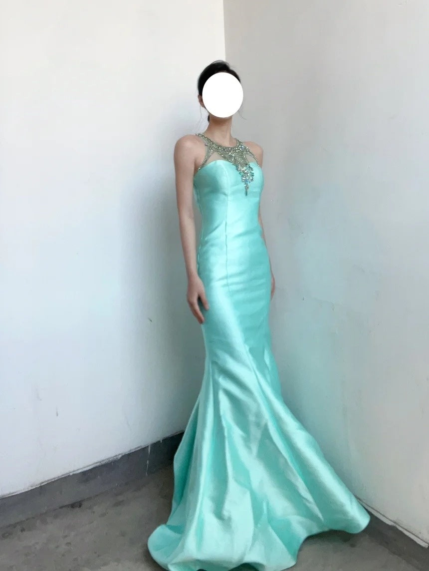 Robe de bal brillante à paillettes et col en cœur, robe de soirée sirène, robe de gala, robe de fête d'anniversaire, D3415