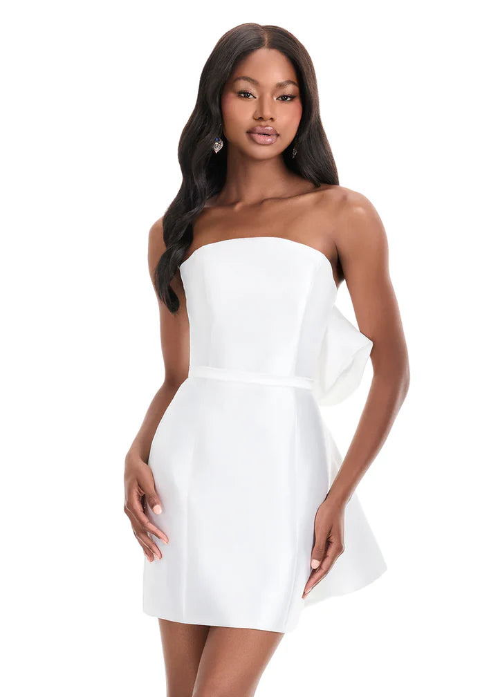 Beauty Homecoming Dress Strapless Bowknot Back to School Outfits Party Dress D7105