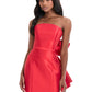 Beauty Homecoming Dress Strapless Bowknot Back to School Outfits Party Dress D7105