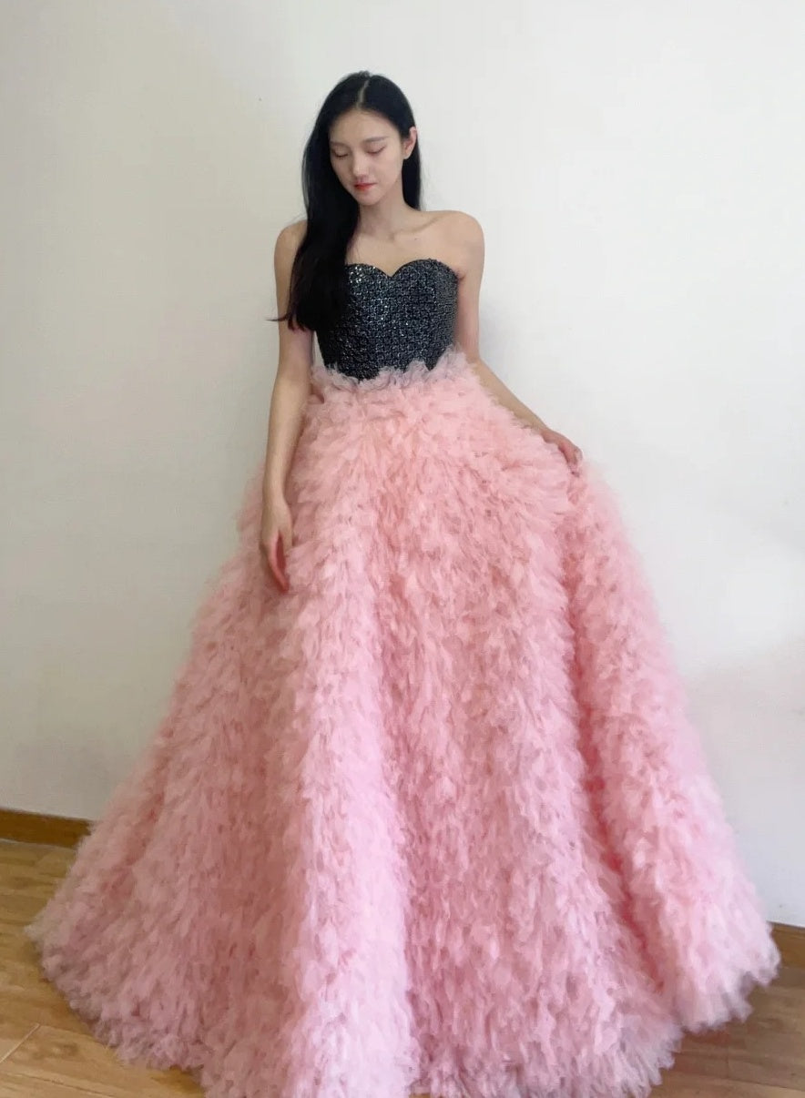 Stunning Prom Dress Sweetheart Pleated Gala Evening Gown Dress Birthday Party Outfits    D4876