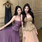 Robe de bal brillante à paillettes et col en cœur, robe de soirée sirène, robe de gala, robe de fête d'anniversaire, D3415