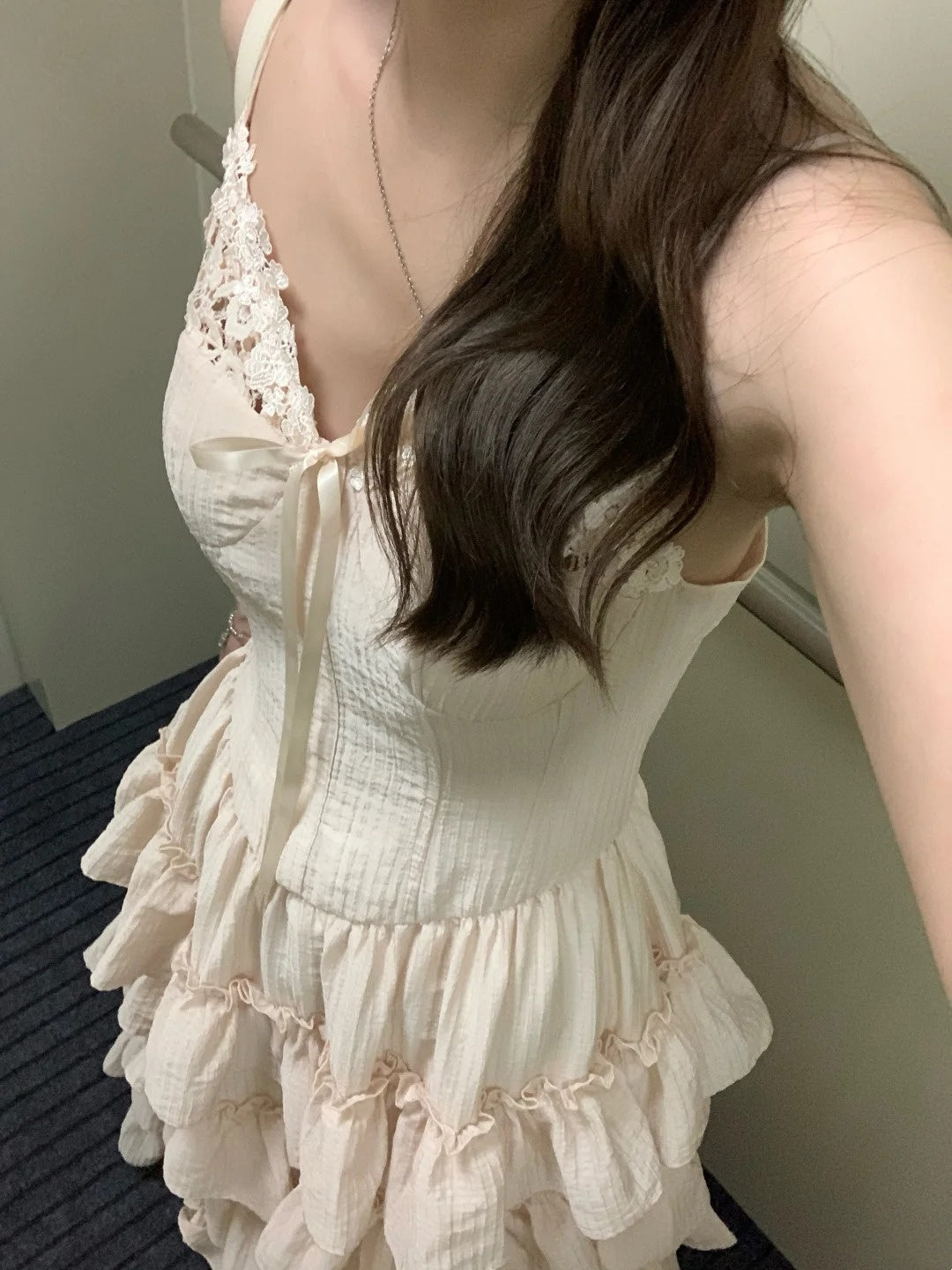 Beauty Prom Dress Spaghetti Straps Tiered Gala Evening Gown Dress Birthday Party Outfits    D4888
