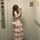 Beauty Prom Dress Spaghetti Straps Tiered Gala Evening Gown Dress Birthday Party Outfits    D4888