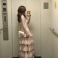 Beauty Prom Dress Spaghetti Straps Tiered Gala Evening Gown Dress Birthday Party Outfits    D4888