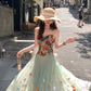 Colorful Prom Dress Sweetheart Tulle Floral Birthday Party Outfits Evening Gown Gala Dress     D4893