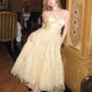 Shiny Prom Dress Sweetheart Tulle Pleated Birthday Party Outfits Gala Gown Evening Dress     D4895