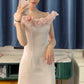 Elegant Prom Dress Satin Off Shoulder Birthday Party Outfits Light Pink Evening Gown Gala Dress     D4896