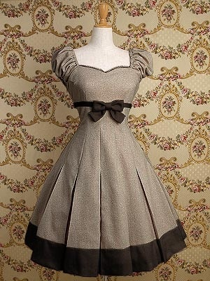 Retro Khaki A-Line Bowdot Short Party Dress Vintage Homecoming Dress, D978
