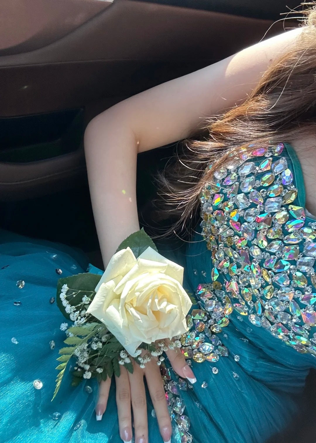 Glänzendes Ballkleid mit herzförmigem Pailletten-Meerjungfrauen-Abendkleid, Galakleid, Geburtstagspartykleid, D3415