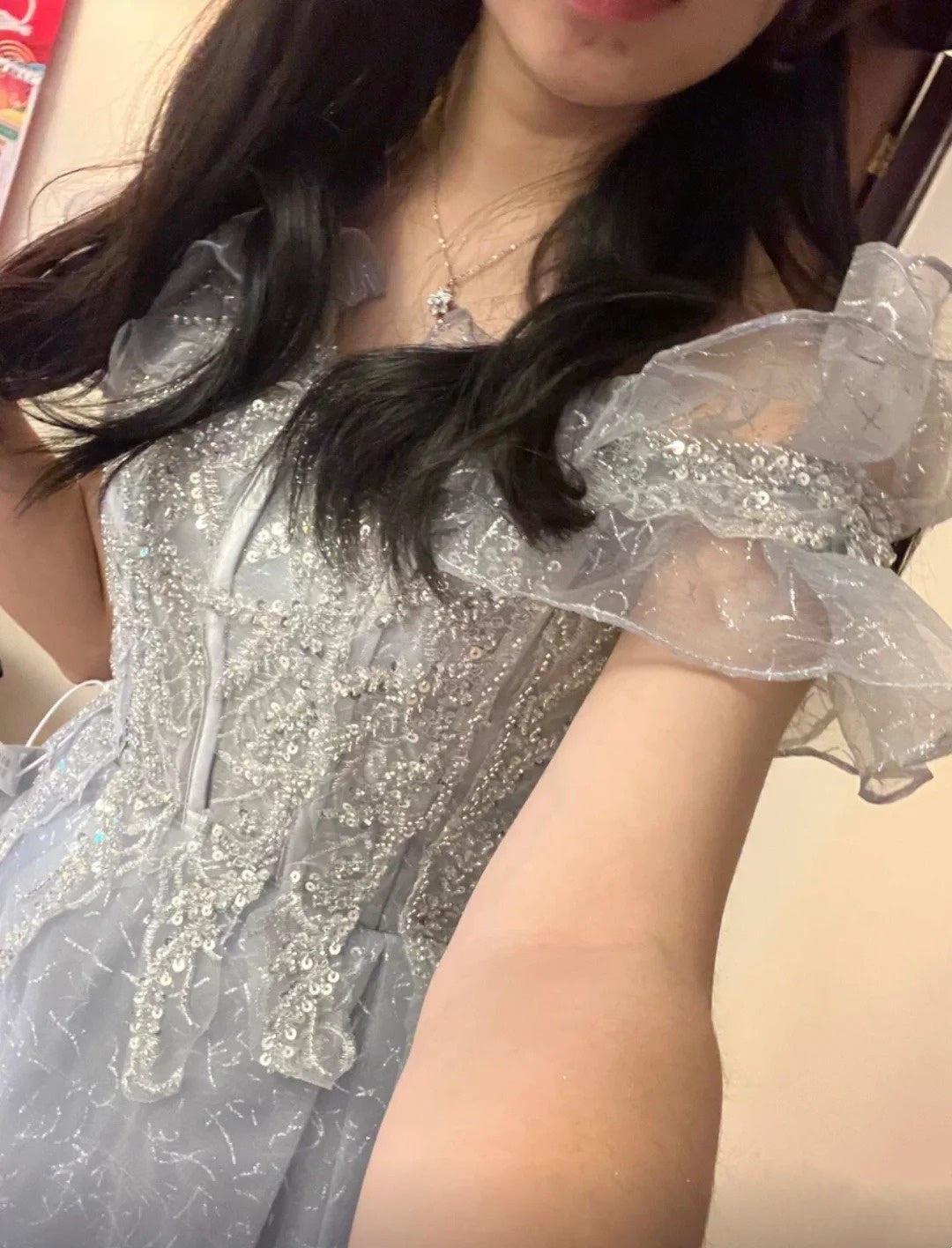 Beauty Prom Dress Off Shoulder Pleated Gala Gown Birthday Party Outfits Tulle Evening Dress    D4915