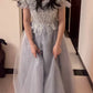 Beauty Prom Dress Off Shoulder Pleated Gala Gown Birthday Party Outfits Tulle Evening Dress    D4915