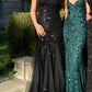 Robe de bal brillante à paillettes et col en cœur, robe de soirée sirène, robe de gala, robe de fête d'anniversaire, D3415