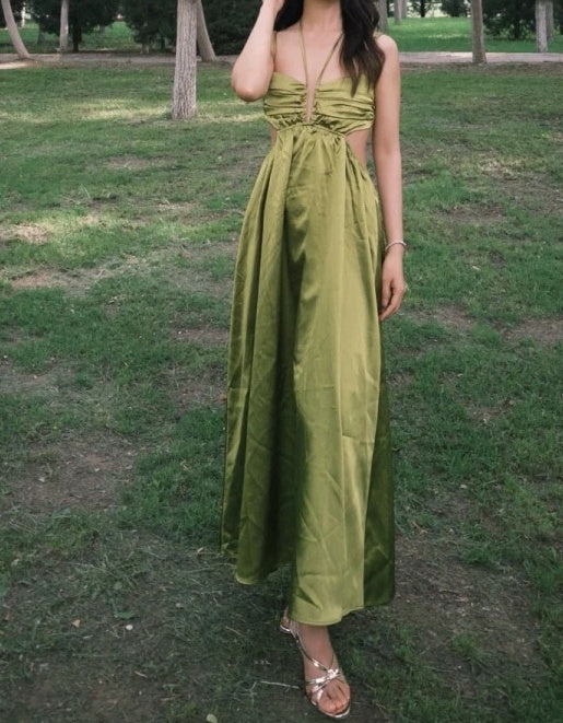 Elegant Prom Dress Spaghetti Straps Backless Gala Gown Evening Dress Birthday Party Outfits    D4921