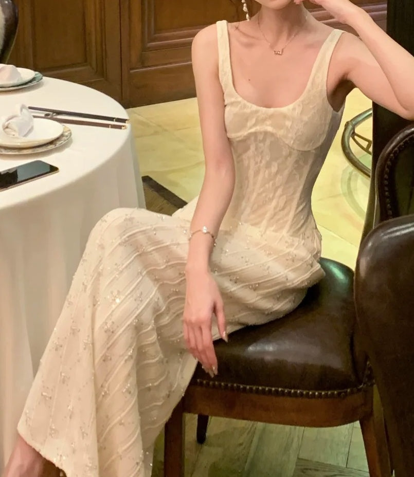 Glänzendes Ballkleid mit herzförmigem Pailletten-Meerjungfrauen-Abendkleid, Galakleid, Geburtstagspartykleid, D3415