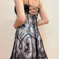 Chic Floral Spaghetti Strap A-line Chiffon Short Party Dresses Homecoming Dresses, D1327