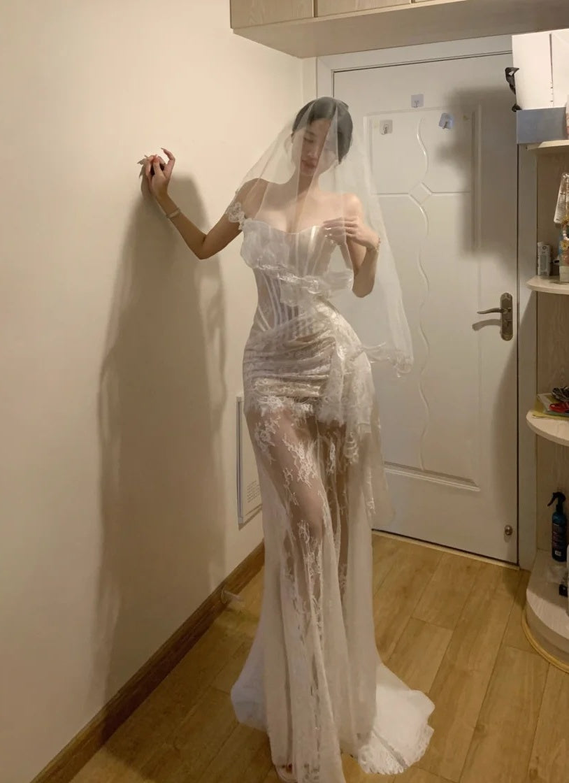 Glänzendes Ballkleid mit herzförmigem Pailletten-Meerjungfrauen-Abendkleid, Galakleid, Geburtstagspartykleid, D3415