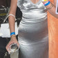 Sexy Prom Dress Sliver V-neck Birthday Party Outfits Gala Gown Evening Dresses   D4947