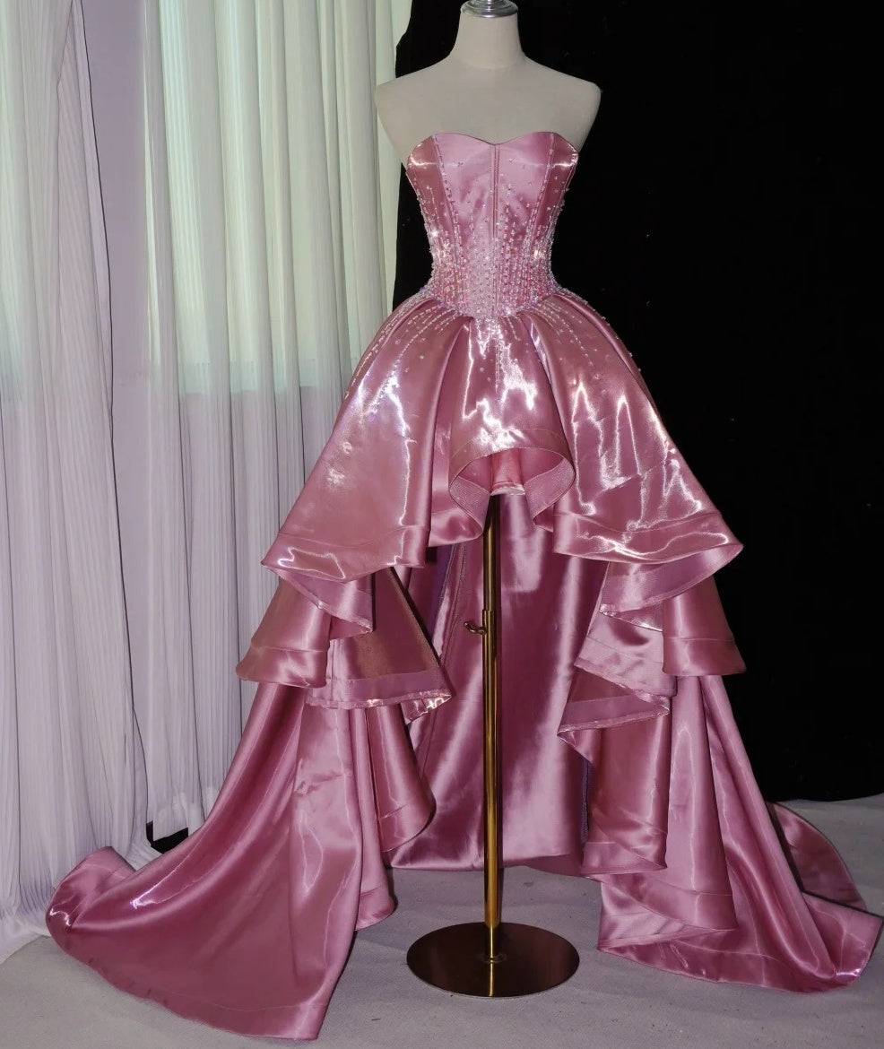 Beauty Prom Dress Sweetheart Beading Pleated Evening Dresses Birthday Party Outfits Gala Gown    D4958