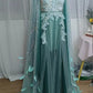 Fashion Prom Dress High Collar Pleated Tulle Evening Dresses Gala Gown Birthday Party Outfits     D4960