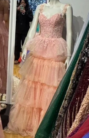 Glänzendes Ballkleid mit herzförmigem Pailletten-Meerjungfrauen-Abendkleid, Galakleid, Geburtstagspartykleid, D3415