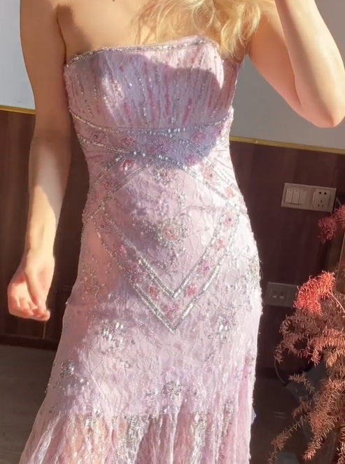 Glänzendes Ballkleid mit herzförmigem Pailletten-Meerjungfrauen-Abendkleid, Galakleid, Geburtstagspartykleid, D3415