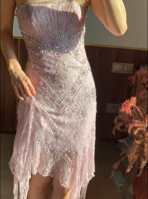 Glänzendes Ballkleid mit herzförmigem Pailletten-Meerjungfrauen-Abendkleid, Galakleid, Geburtstagspartykleid, D3415
