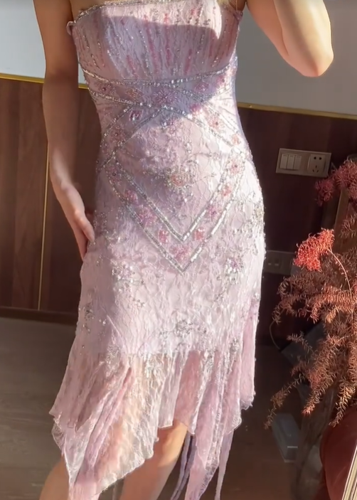 Glänzendes Ballkleid mit herzförmigem Pailletten-Meerjungfrauen-Abendkleid, Galakleid, Geburtstagspartykleid, D3415