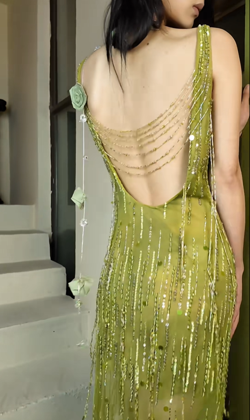 Glänzendes Ballkleid mit herzförmigem Pailletten-Meerjungfrauen-Abendkleid, Galakleid, Geburtstagspartykleid, D3415